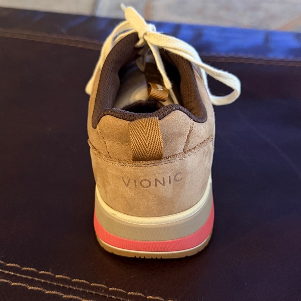 Vionic Toffee/Coral Rechelle Casual Sneaker. - Picture 3 of 11